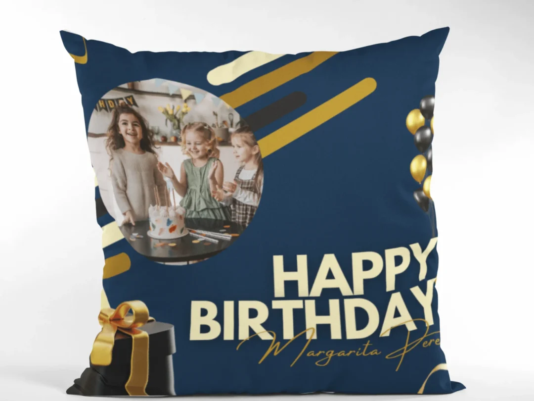 “Photo Bliss Birthday Cushion”